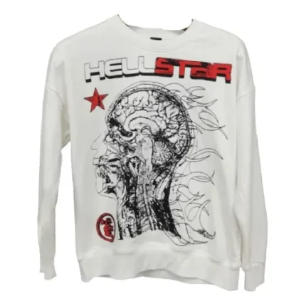 New-White-Hellstar-Brain-Logo-Shirt-For-Men-Women